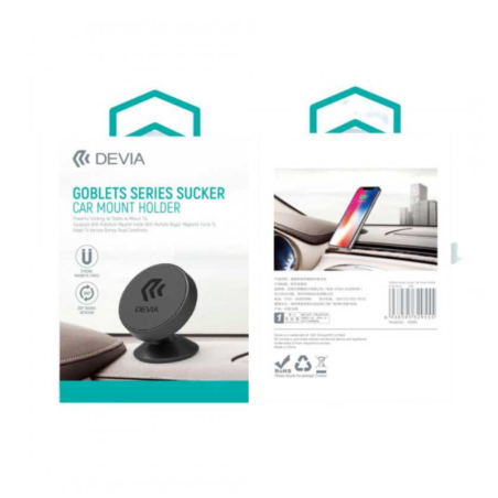 Support de Téléphone à ventouse Devia Circle Série - Noir — Devia · Smarty Paris 18e